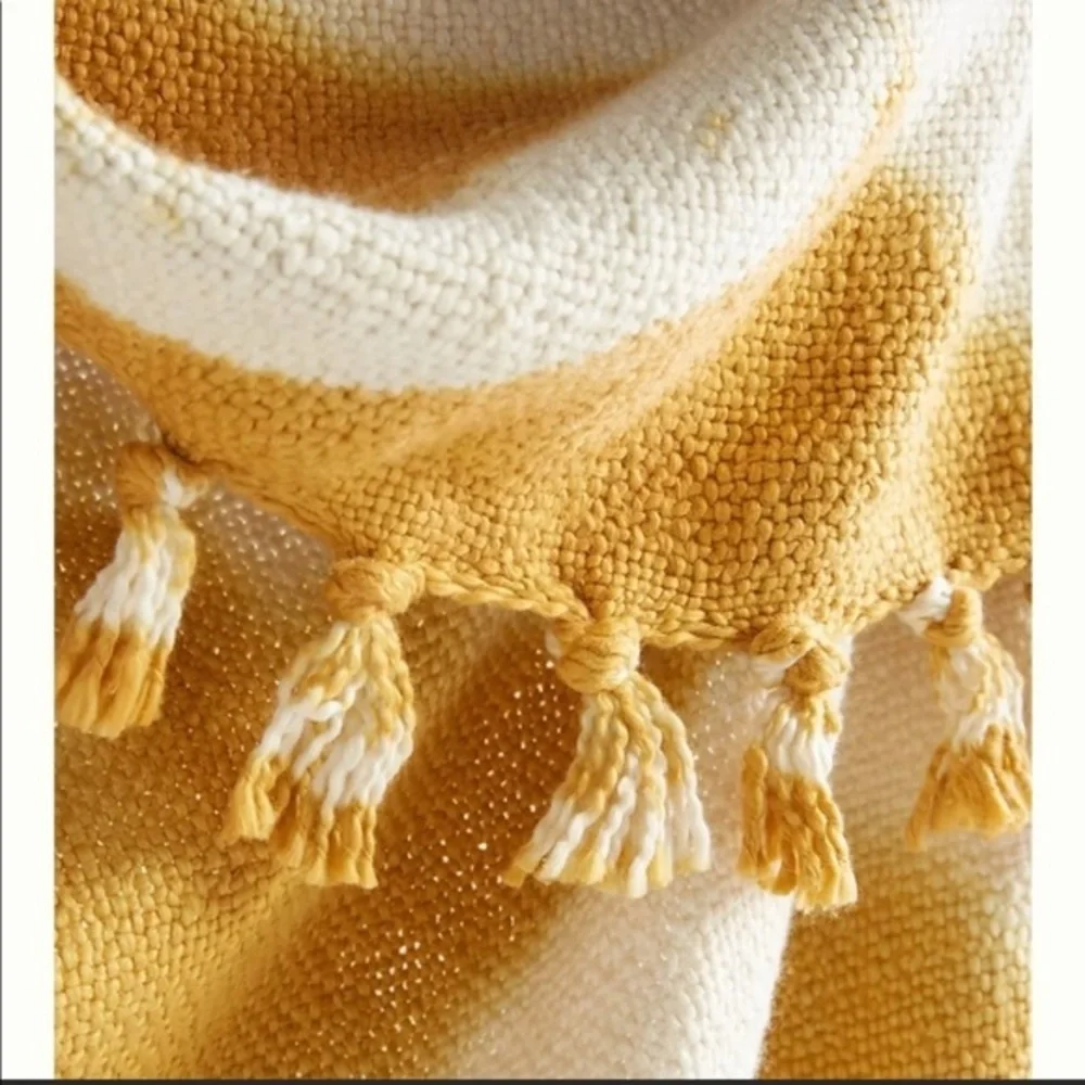Anthropologie Fringed Sierra Throw Blanket